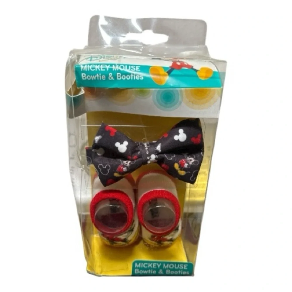 NEW! Disney Baby Mickey Mouse Kids Bowtie & Booties Set